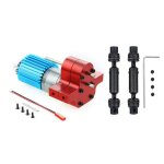 Bote de vitesses de moteur en mtal 370 avec arbre d'entranement, pour wpl c14 c24 b24 b36 mn d90 mn99s ...
