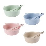 Bol d'alimentation pour b�b� enfants, vaisselle cuill�re etanche sans bpa paille de bl� vaisselle antid�rapant ...