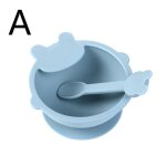 Bol d'alimentation en silicone pour bb, vaisselle, plats etanches en bpa, assiette pour bb, cuillre ...