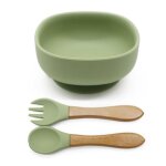 Bol d'alimentation solide en silicone de qualit alimentaire pour bb, assiette pour bb, bol a succion ...