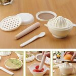 Bol de broyeur d'aliments pour b�b�s, 7 pi�ces, broyeur manuel, kit de fra�cheur portable, utilitaire ...