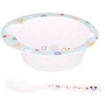 Bol et cuill�re mickey micro ondes + 10mois
