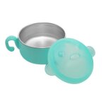 Bol isolant en acier inoxydable pour bb, 250ml, vaisselle pour enfants, bote a nourriture avec couvercle, ...