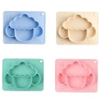 Bol a succion pour bébé, assiette divisée, apprentissage pour nourrissons, plat d'alimentation en silicone ... Bol a succion pour bébé, assiette divisée, apprentissage pour nourrissons, plat d'alimentation en silicone ...