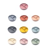 Bol a succion pour b�b�, assiette divis�e pour nourrissons, apprentissage de l'alimentation, silicone ...