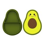 Bol a ventouse pour b�b�, assiette a d�ner divis�e, dessin anim� d'avocat, pour nourrissons, apprentissage, ...