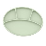 Bol a ventouse pour bb, assiette divise, pour nourrissons, apprentissage de l'alimentation, en silicone ...