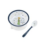 Bol ventouse avec cuill�re le petit prince bleu