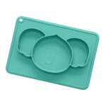 Bol a ventouse en silicone pour b�b�, assiette a d�ner divis�e, plat d'apprentissage pour nourrissons ...