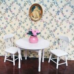 Bon66 1:12 mini maison de poupe miniature bois table a manger chaise ensemble cuisine salon y4ud