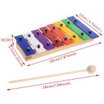Bon66 8 notes en bois enfants enfant xylophone glockenspiel instrument de musique jouet de musique y4ud ...