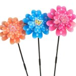 Bon66 papillon moulin a vent pivoine fleur color� vent spinner maison jardin d�cor