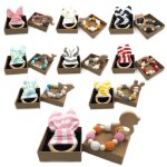 Bon66 perles de dessin anim oreilles de lapin 2 pices? bracelet en bois? dents molaires? outil de soulagemen ...