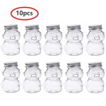 Bonbonnire en plastique pour enfants de 100ml, joli pot ours, stockage du sucre, miel, flacons, conteneurs, ...