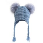 Bonnet de bb tress pour filles et garons, nouvelle mode, chaud, hiver, drle, avec de vrais chapeaux ...