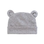 Bonnet doux pour, en coton, pour bb, fille, garon, accessoires de photographie, - type gray