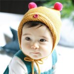 Bonnet doux en crochet pour nouveau - n, joli bonnet pour bb, garon et fille, cadeau de nol pour ...