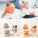 Bonnet tricoté pour bébé, echarpe, gants, 3 pièces, nouveaux costumes chauds d'automne et d'hiver Bonnet tricoté pour bébé, echarpe, gants, 3 pièces, nouveaux costumes chauds d'automne et d'hiver