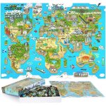 Bopster - 8 bit design world map puzzle - 1 000 pices
