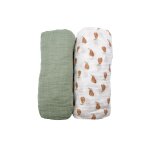 Botanica lot de 2 draps housse bio de sauthon baby dco