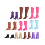Bottes color�es assorties � la mode, chaussures d�contract�es � talons hauts, longues chaussures mignonnes, ...