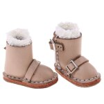 Bottes d'hiver en pu faites a la main avec sangles a boucle pour poup�e blythe 1 / 6, accessoires de ...