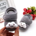 Bottes d'hiver a semelle souple pour nouveau - n fille, chaussures chaudes avec etoiles en peluche