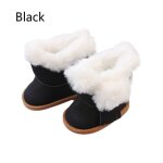 Bottes miniatures en cuir pu pour poup�e 18 pouces, jouets d'hiver, chaussures en peluche, faites a la ...