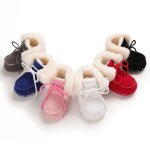 Bottes multicolores mi - tube en laine pour hommes et femmes, chaussures chaudes pour bbs en bas age, ...