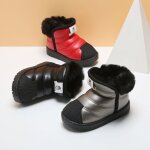 Bottes de neige impermables antidrapantes pour enfants, chaussures d'extrieur, chaudes, en coton rembourr ...