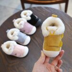 Bottes en peluche pour bb fille et garon, chaussures d'extrieur pour enfants a semelles souples et ...
