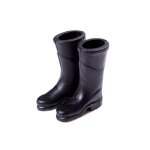 Bottes de pluie en caoutchouc noires, 1 paire, chaussures miniatures pour barbie, meubles de maison, ...