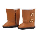 Bottes de poupe pour fille 18 pouces, chaussures plates pour vtements de poupe amricains, accessoires ...