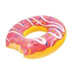 Bouée géante donut rose Ø 119 cm ; centre Ø 46 cm - jeu piscine, mer Bouée géante donut rose Ø 119 cm ; centre Ø 46 cm - jeu piscine, mer