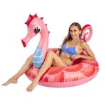Bouée geante gonflable funky forme hippocampe Bouée geante gonflable funky forme hippocampe