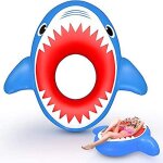 Boues gonflables en forme de requin - lits de natation et jouets de plage flottants