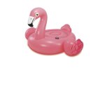 Boue gonflable geante flamant rose - l. 218 x h. 136 cm - rose
