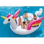 Bouee gonflable geante ile flottante licorne 5m intex 57266