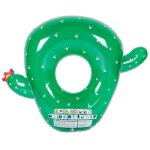 Bou?e gonflable ronde xxl pour piscine & plage ultra confort, flotteur deluxe - cactus ?130cm