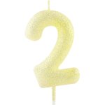 Bougie de 2e anniversaire jaune pailletée en forme de chiffre 2 - décoration de gâteau d'anniversaire ... Bougie de 2e anniversaire jaune pailletée en forme de chiffre 2 - décoration de gâteau d'anniversaire ...