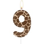 Bougies en forme de chiffre girafe pour filles et garçons, bougie marron en forme de chiffre 9 pour décoration ... Bougies en forme de chiffre girafe pour filles et garçons, bougie marron en forme de chiffre 9 pour décoration ...
