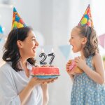 Bougie de gteau d'anniversaire en forme de chiffre 2 noir clair etincelant - dcoration de gteau d'anniversa ...