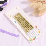 Bougie a gteau crayon longue dore, 6 / 10 pices / lot, flammes scurises pour fte d'anniversaire ...