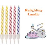 Bougie magique pour anniversaire, 10 pices, cadeau de blague, dcoration de festival pour enfants, nouvelle ...