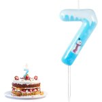 Bougie neige, blanche et bleue bougie flocon de neige bougie d'anniversaire neige bougie anniversaire ...