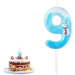 Bougie neige, blanche et bleue bougie flocon de neige bougie d'anniversaire neige bougie anniversaire ...