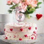 Bougie numro 2, grande bougie d'anniversaire de 7. 6 cm avec couronne 3d exquise conue pour dcorations ...