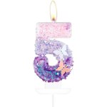 Bougies papillon en forme de chiffre 5 pour gteau, 5e anniversaire, dcorations de gteau d'anniversaire ...