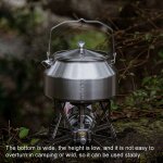 Bouilloire d'extérieur en acier inoxydable, poignée anti - brûlure, bouilloire à café de camping, cafetière ... Bouilloire d'extérieur en acier inoxydable, poignée anti - brûlure, bouilloire à café de camping, cafetière ...
