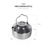 Bouilloire d'extérieur en acier inoxydable, poignée de verrouillage, pot suspendu de camping, cafetière ... Bouilloire d'extérieur en acier inoxydable, poignée de verrouillage, pot suspendu de camping, cafetière ...